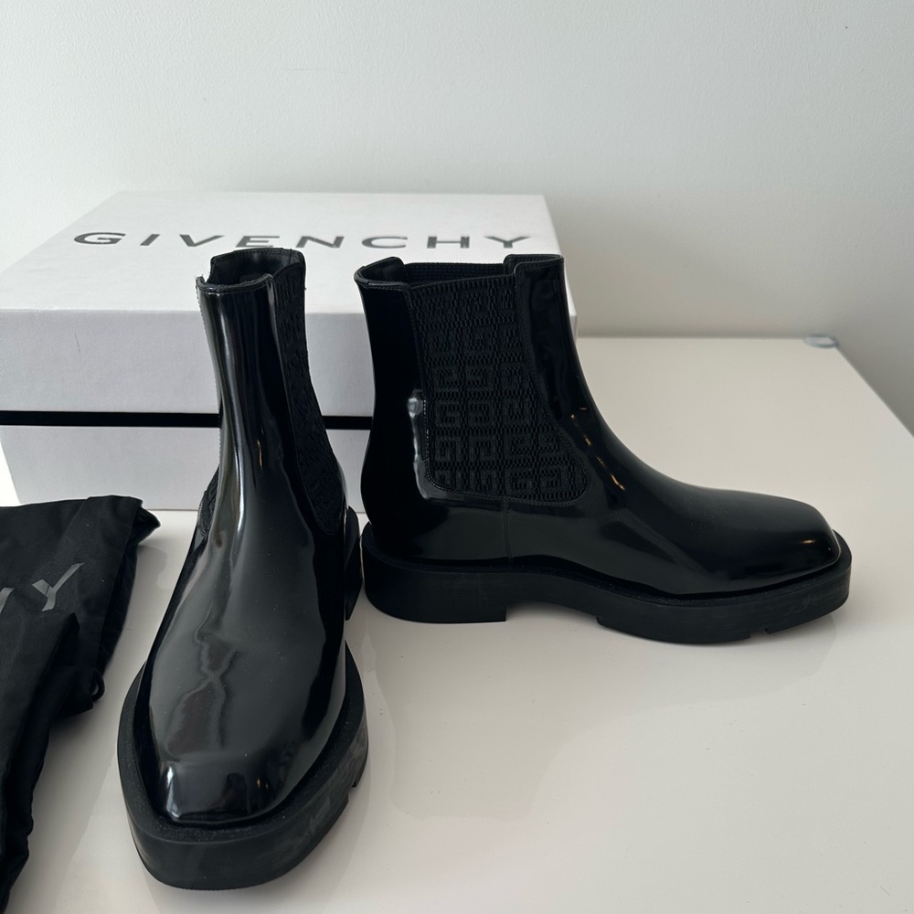 Givenchy Black Patent Leather Boots NEW IN BOX